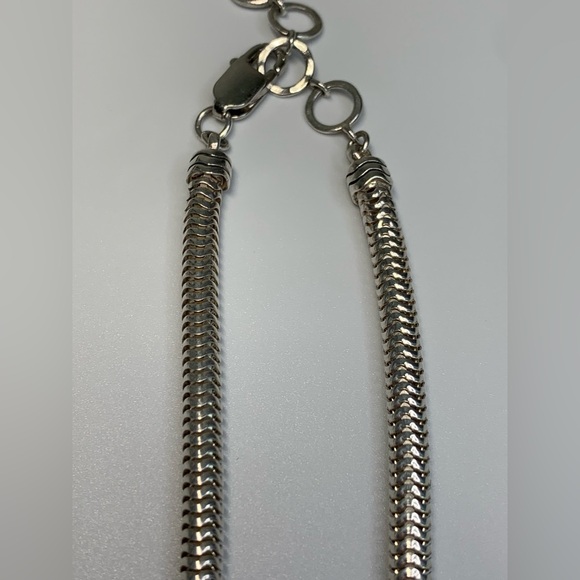 Silpada Vintage Sterling Silver Hammered Sliding Ball on Snake Chain Necklace - Picture 10 of 14